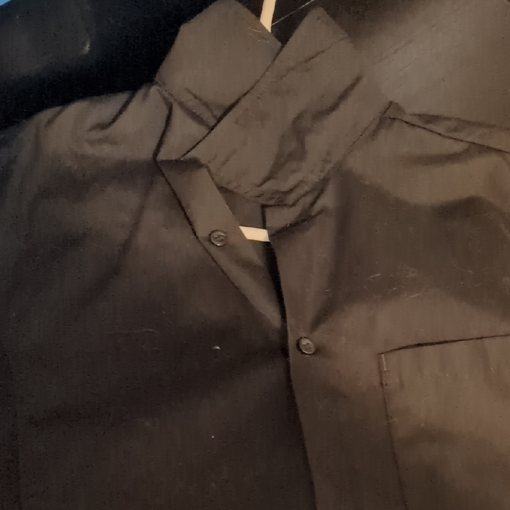 Men's Black Casual Button Down Shirt